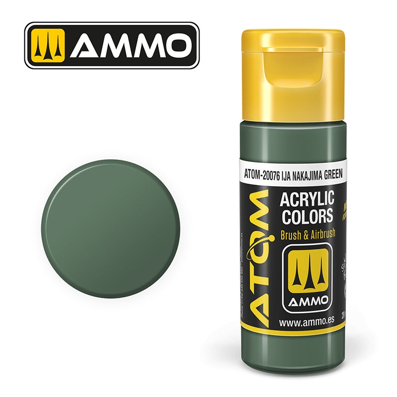 Munitions de Mig Jimenez 20076 ATOM COLOR IJA Nakajima Green 20ml