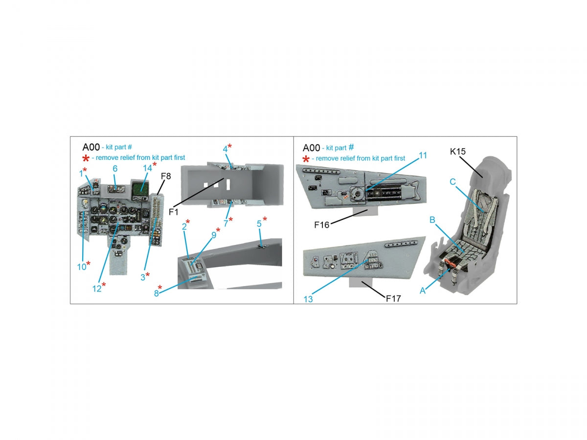 Intérieur coloré imprimé en 3D sur papier décalcomanie pour MiG-29A (OTAN) Quinta Studio QD72118 (Trumpeter/IBG Models) 1/72 – image 2