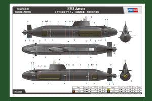 Hobby Boss 83509 Sous-marin de classe HMS Astute (1/350) – Bild 2