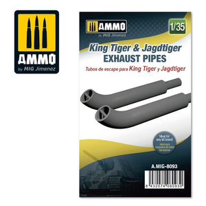 Munitions pour MiG 8093 King Tiger et Jadtiger, tuyaux d&amp;#39;échappement, échelle 1/35