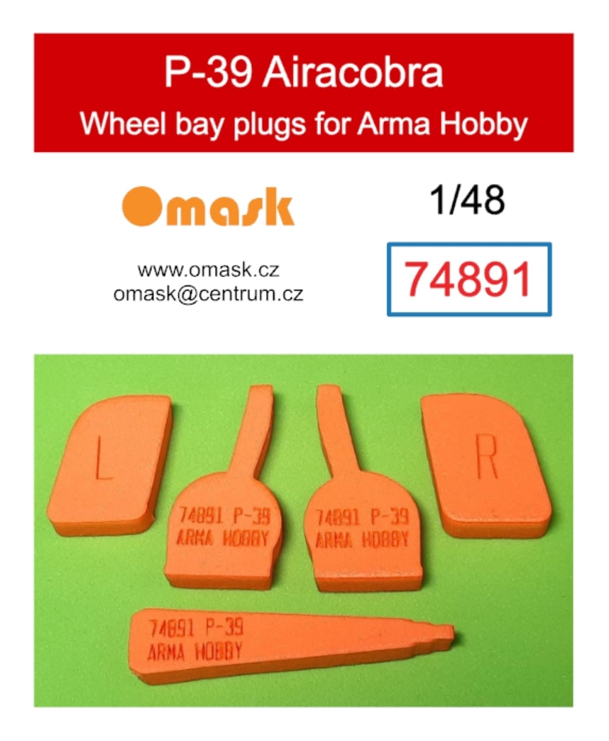 Omask 74891 Bouchons de puits de train d'atterrissage pour P-39 Airacobra (pour Arma Hobby) 1/48