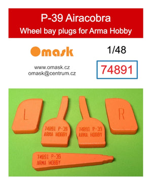 Omask 74891 Bouchons de puits de train d&amp;#39;atterrissage pour P-39 Airacobra (pour Arma Hobby) 1/48