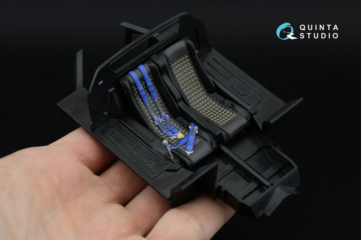 Quinta Studio QD+24025 Ford GT40 Mark II 3D-Printed &amp; coloured Interior on decal paper (Fujimi) (with 3D-printed resin parts) 1/24
