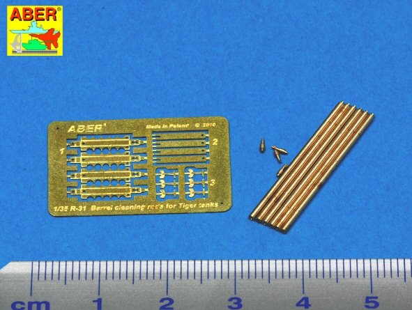 Tiges de nettoyage de canon Aber R-31 avec supports pour Tiger I et King Tiger (1/35) – image 2