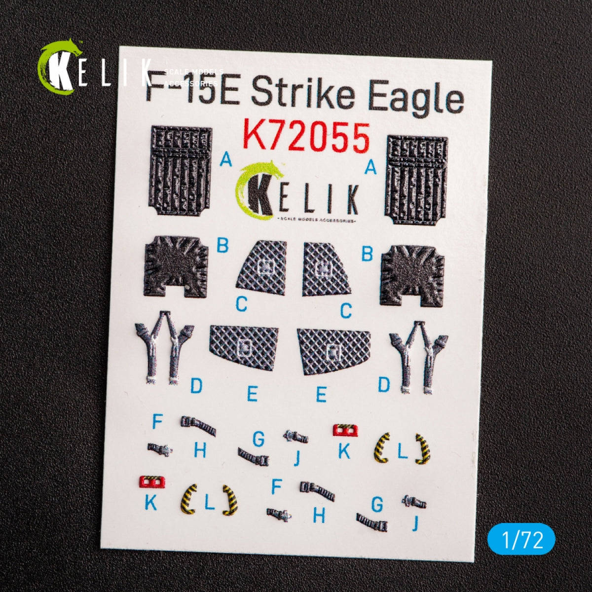 KELIK K72055 F-15E STRIKE EAGLE - DÉCALCOMANIES 3D INTÉRIEURES POUR MAQUETTE REVELL AU 1/72 – image 2