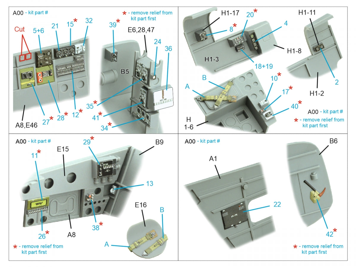 Intérieur imprimé en 3D et coloré sur papier décalcomanie Quinta Studio QD48501 A-26C Invader (ICM) 1/48 – image 3
