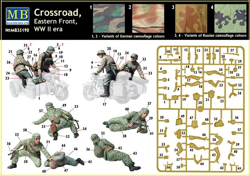 Master Box 35190 Carrefour, Front de l&amp;#39;Est, Seconde Guerre mondiale, échelle 1/35 – imagen 3