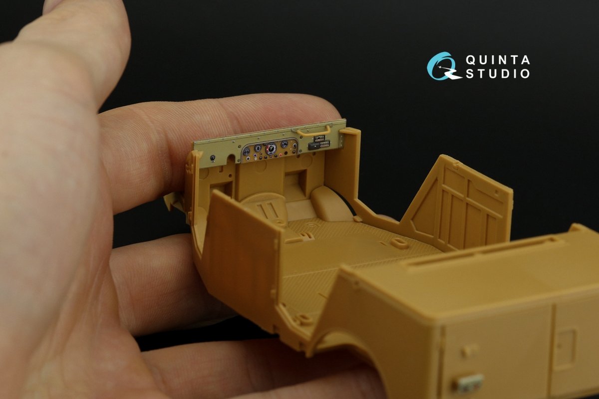 Intérieur imprimé en 3D et coloré sur papier décalcomanie (ICM) Quinta Studio QD35070 Mercedes-Benz L1500A à l&amp;#39;échelle 1/35  – image 10