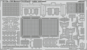 Eduard 53129 USS Hornet CV-8 partie 2 - antennes radar MERIT 1/200
