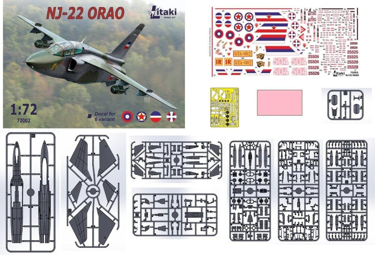 Litaki 72002 NJ-22 ORAO avion d'attaque biplace 1/72