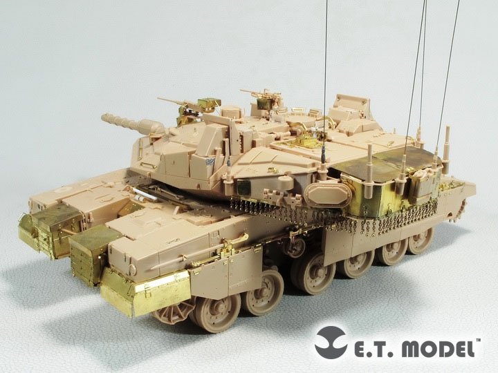 ET Model EA35-125 Merkava Mk.4M israélien avec système de protection active Trophy, ensemble de chaînes pour kit Meng 1/35