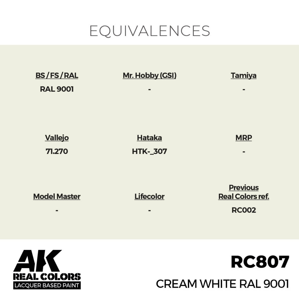 AK Interactive RC807 Blanc crème RAL 9001 17 ml – image 3