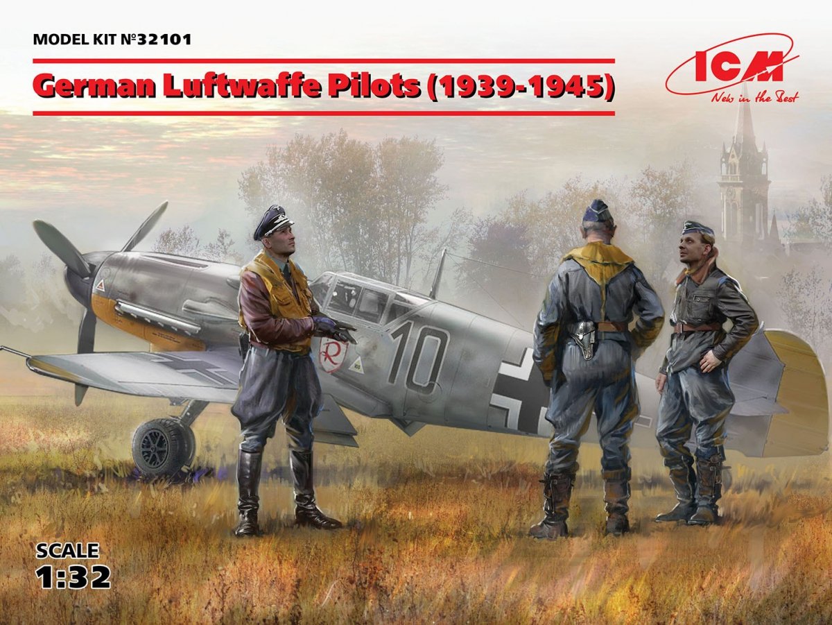 ICM 32101 Pilotes de la Luftwaffe allemande (1939-1945) (3 figurines) 1/32