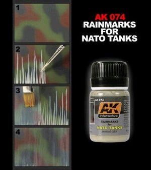 Marqueurs de pluie AK Interactive AK074 pour chars OTAN 35 ml  – image 2