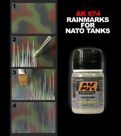 Marqueurs de pluie AK Interactive AK074 pour chars OTAN 35 ml  – image 2