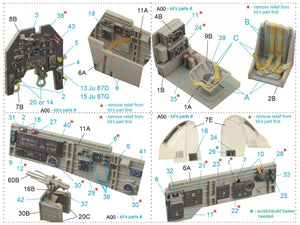 Intérieur imprimé en 3D et coloré sur papier décalcomanie Quinta Studio QD48207 Ju 87D/G (Italeri) 1/48 – Bild 2