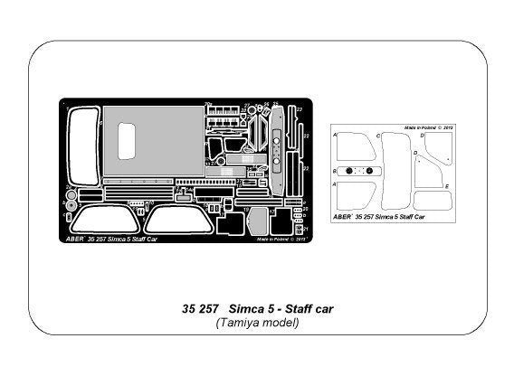 Aber 35257 Simca 5 Staff Car 1/35 – zdjęcie 8