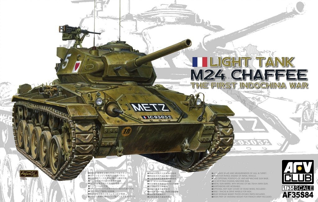 AFV Club 35S84 Char M24 Chaffee avec tireur de l'armée française, 1re guerre d'Indochine