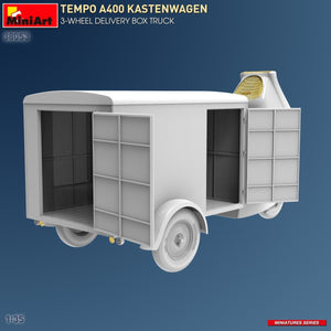 MiniArt 38053 TEMPO A400 KASTENWAGEN CAMION CAISSE DE LIVRAISON À 3 ROUES 1/35  – immagine 6
