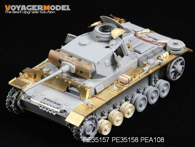 Maquette Voyager PE35158 Ailes de la Seconde Guerre mondiale pour Panzer III version intermédiaire/tardive (pour DRAGON) 1/35  – Bild 6