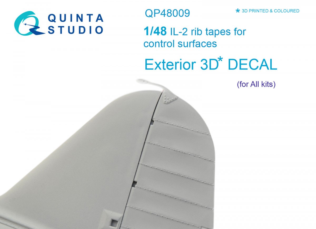 Bandes de renfort Quinta Studio QP48009 IL-2 pour gouvernes (Tous kits) 1/48