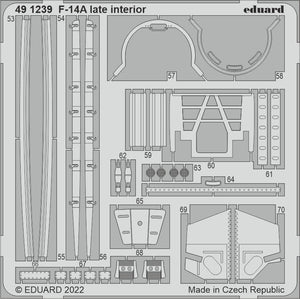 Intérieur Eduard 491239 F-14A version tardive TAMIYA 1/48