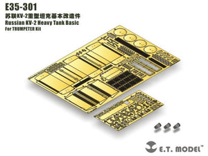 Maquette ET E35-301 Char lourd russe KV-2 de base pour TRUMPETER au 1/35