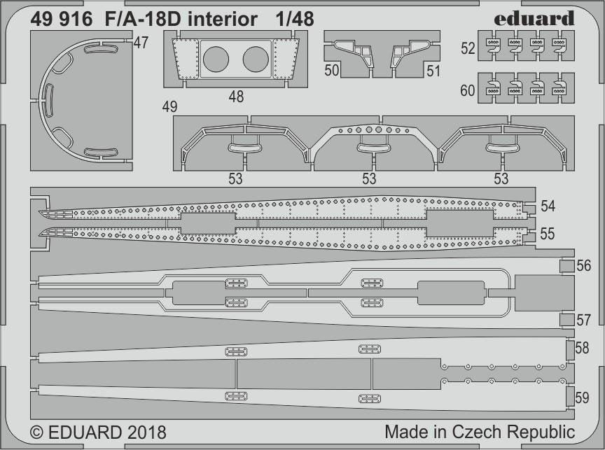 Eduard 49916 F/ A-18D intérieur KINETIC MODEL 1/48