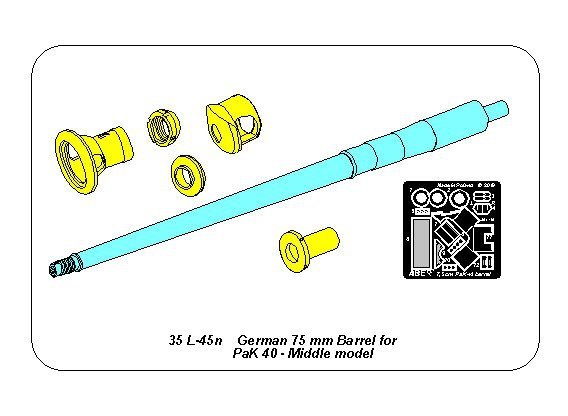 Canon allemand Aber 35L-045N de 75 mm pour Pak40 - modèle intermédiaire 1/35 – image 2