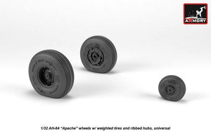 Roues Armory Models AW32312 AH-64 Apache avec pneus lestés, moyeux nervurés 1/32 – immagine 3