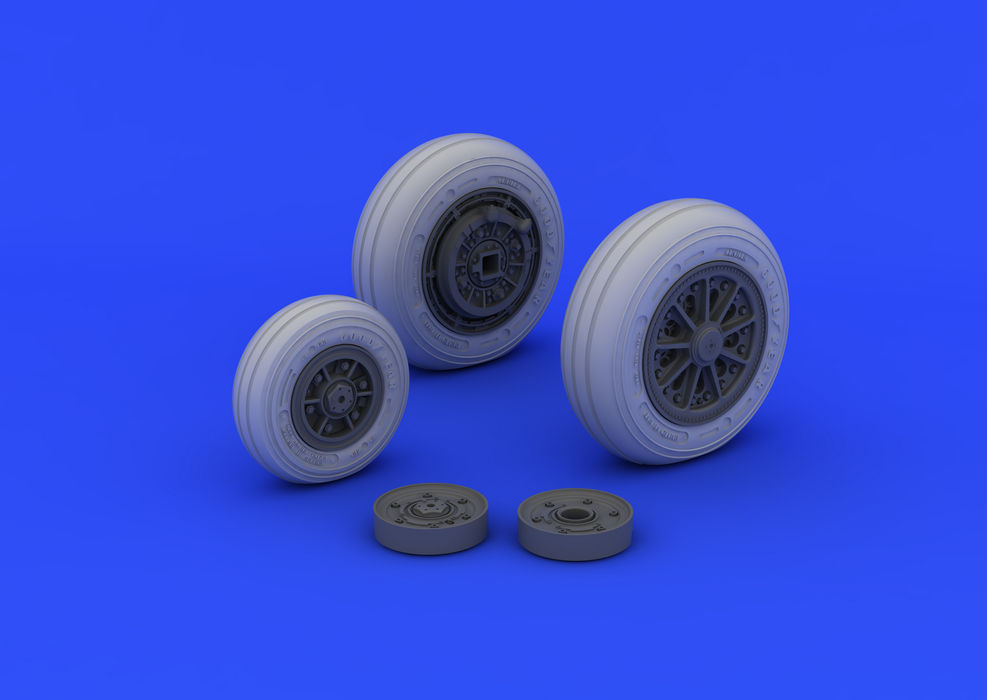 Roues de train d'atterrissage Eduard 632046 F-104 fin 1/32 (ITALERI)