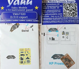 Yahu YMA7320 Dewoitine D.510 exportation 1/72