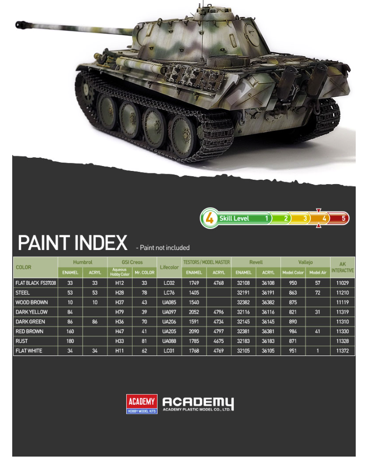 Maquette Academy 13529 Pz.Kpfw.V Panther Ausf.G Ver.Early 1/35 – image 8