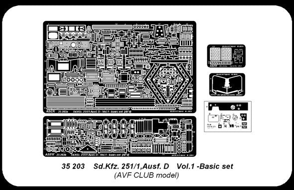 Aber 35203 Véhicule blindé de transport de troupes Sd.Kfz. 251/1 Ausf. D - vol.1 - coffret de base (1/35)  – image 6