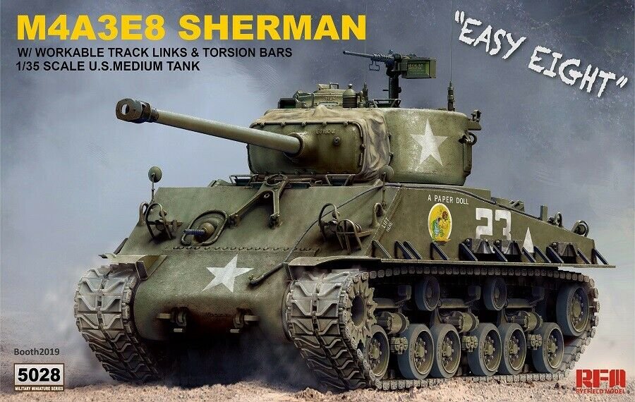 Maquette Rye Field 5028 M4A3E8 Sherman « Easy Eight » au 1/35