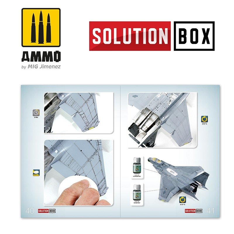 AMMO de Mig Jimenez 6509 Comment peindre les chasseurs gris de l&amp;#39;USAF Navy - Livre de solutions – immagine 4