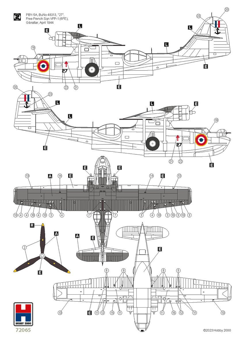 Hobby 2000 72065 Consolidated PBY-5A Catalina ETO (Academy + CARTOGRAF + MASQUES) 1/72  – image 4