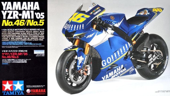 Tamiya 14116 Yamaha YZR-M1 05 n°46 n°5 (1/12)