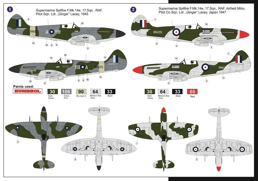 Maquette AZ AZ7604 Spitfire F.Mk.14e « Lacey » au 1/72 – image 2
