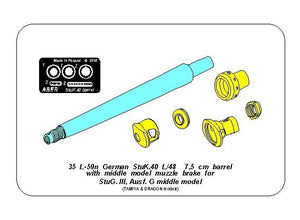 Aber 35L-059n Canon allemand StuK.40 L/48 de 7,5 cm avec frein de bouche central pour Stug.III, Ausf G - modèle moyen (1/35) – image 10