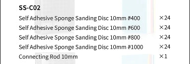 Disques de ponçage auto-adhésifs en éponge DSPIAE SS-C02, 10 mm – imagen 9