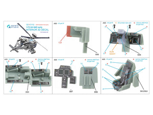 Quinta Studio QD+72152 AH-64D, intérieur coloré imprimé en 3D sur papier décalcomanie (Academy) (avec pièce en résine imprimée en 3D), échelle 1/72 – image 2