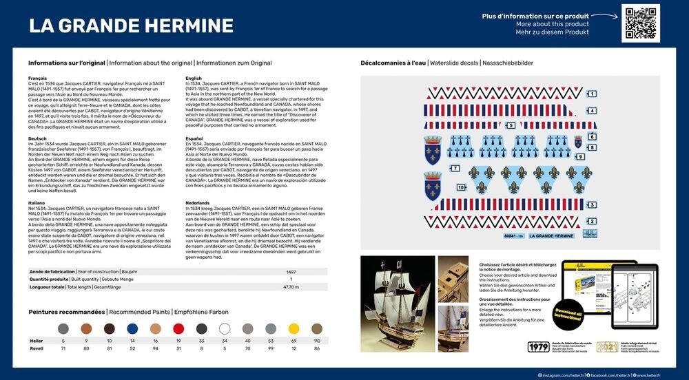 Heller 56841 Starter Kit - Le Grand Hermine 1/150 – image 3