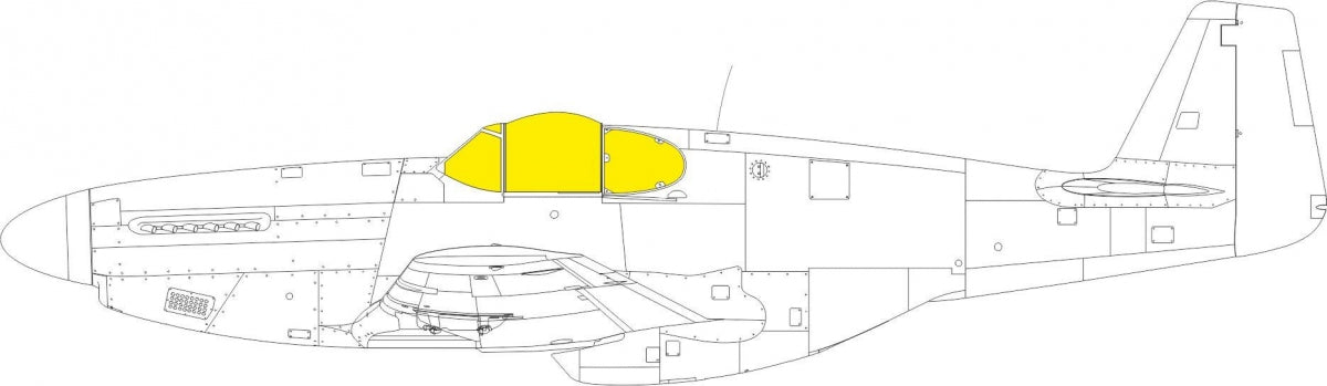 Verrière Malcolm Hood Eduard EX1052 P-51B/C EDUARD 1/48