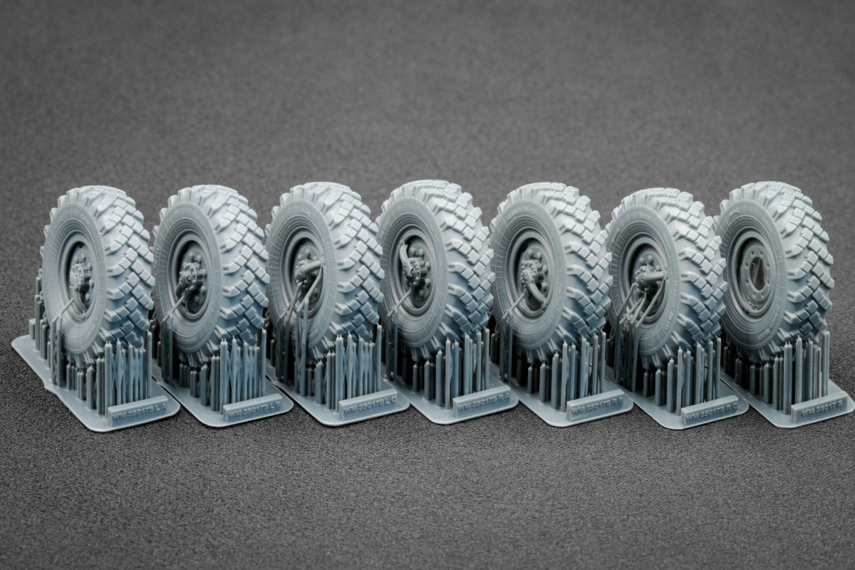 ScaleX WM 35018S ZIL 131 Sagged wheel set for Trumpeter kit 1/35