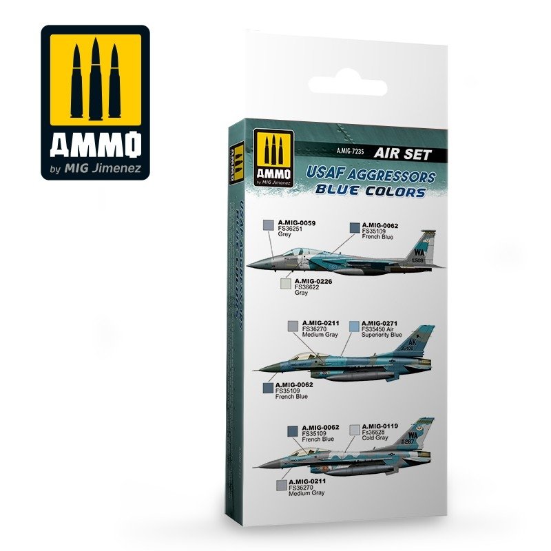 Munitions pour Mig Jimenez 7235 USAF AGGRESSORS, couleur bleue, lot de 6 x 17 ml – image 2