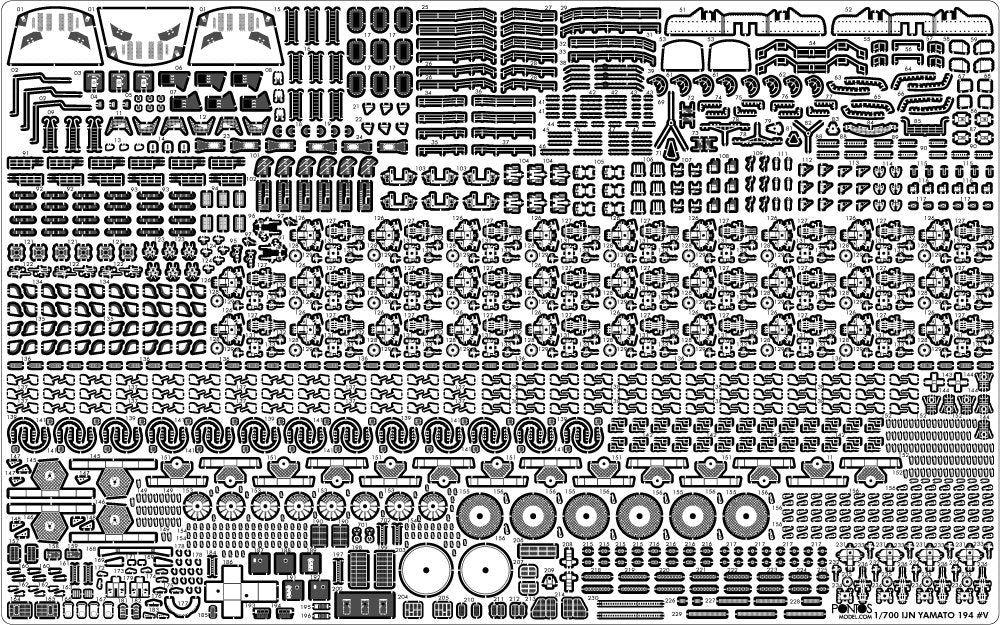 Pontos 70002R1 Cuirassé japonais Yamato 1945 (Nouveau moule, coque complète) 1/700 – imagen 10