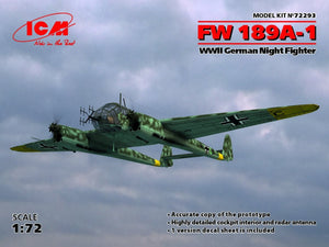 ICM 72293 FW 189A-1, Chasseur de nuit allemand de la Seconde Guerre mondiale (1/72)
