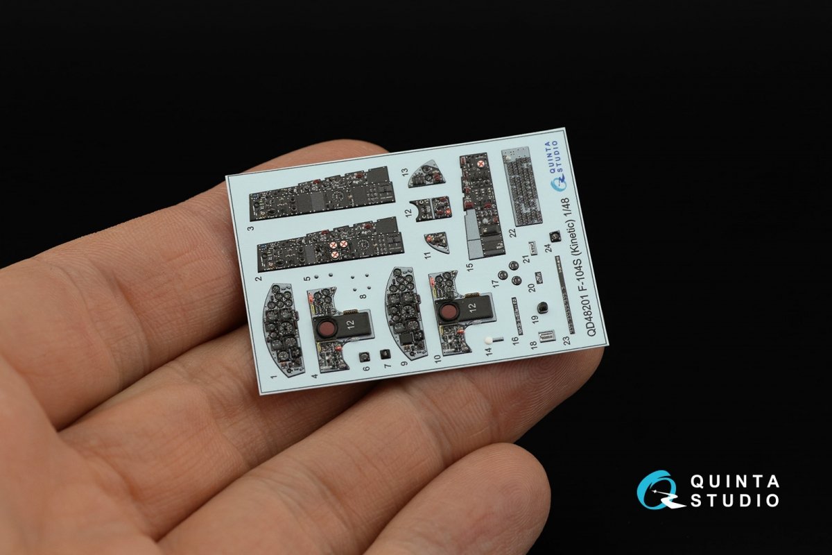 Intérieur imprimé en 3D et coloré sur papier décalcomanie Quinta Studio QD48201 F-104S (Kinetic) 1/48 – Bild 4