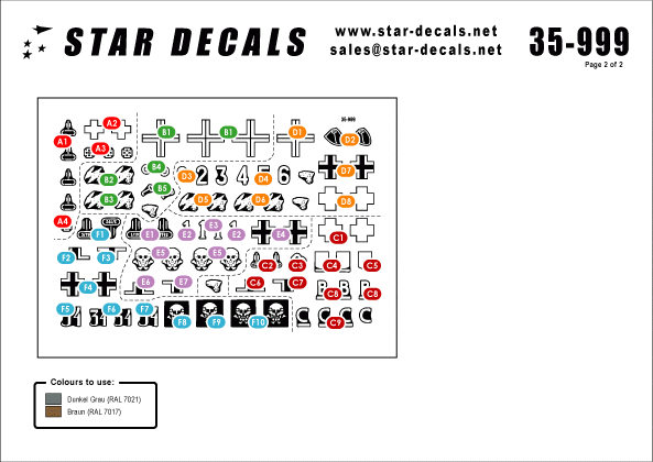 Star Decals 35-999 STURM 1. StuG III Ausf A, C et D 1/35 – image 2